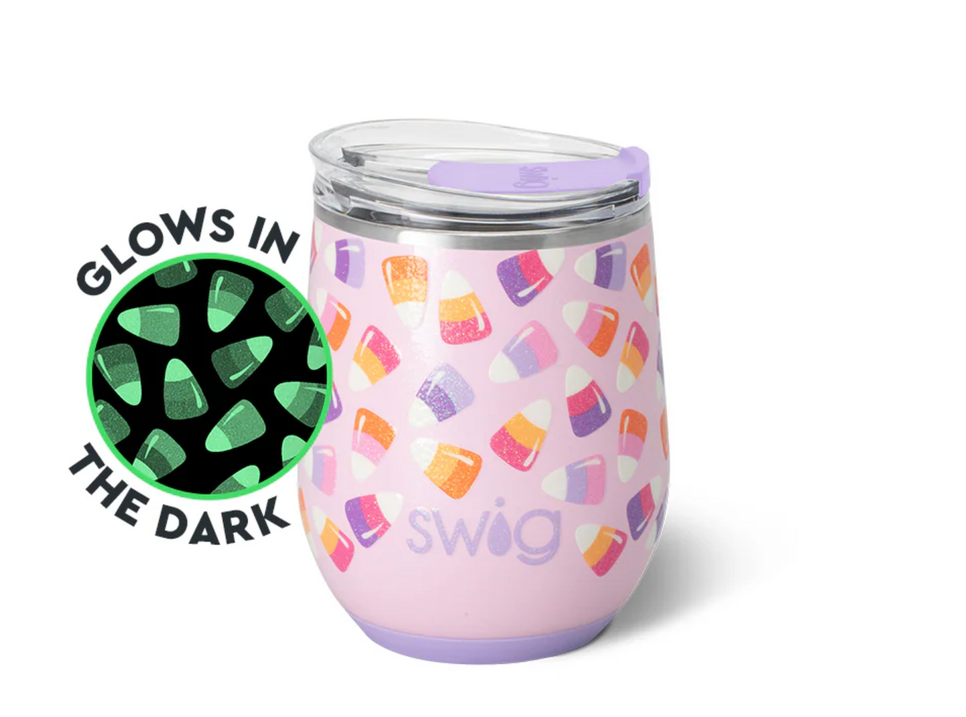 Swig Life Fall and Halloween Collection - Candy Corn Wine Cup (12oz)