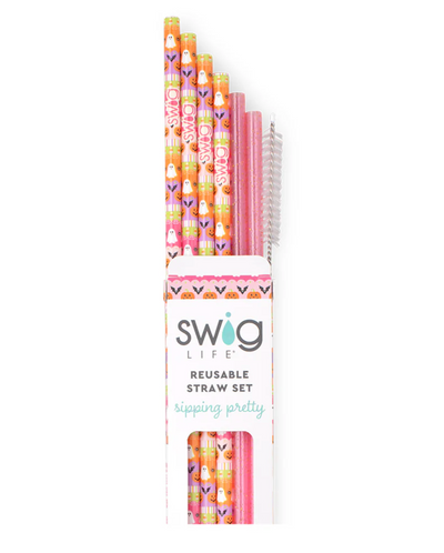 Swig Life Fall and Halloween Collection - Trick Or Treat Reusable Straw Set