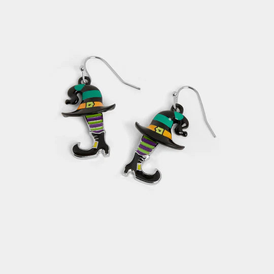 Spooktacular Earrings - Whispers Enamel Witch Accessories Earrings 