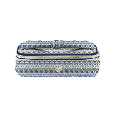 Accessories By Mary Square - Kiss And Make Up Mini Bag - Navy Floral Foulard