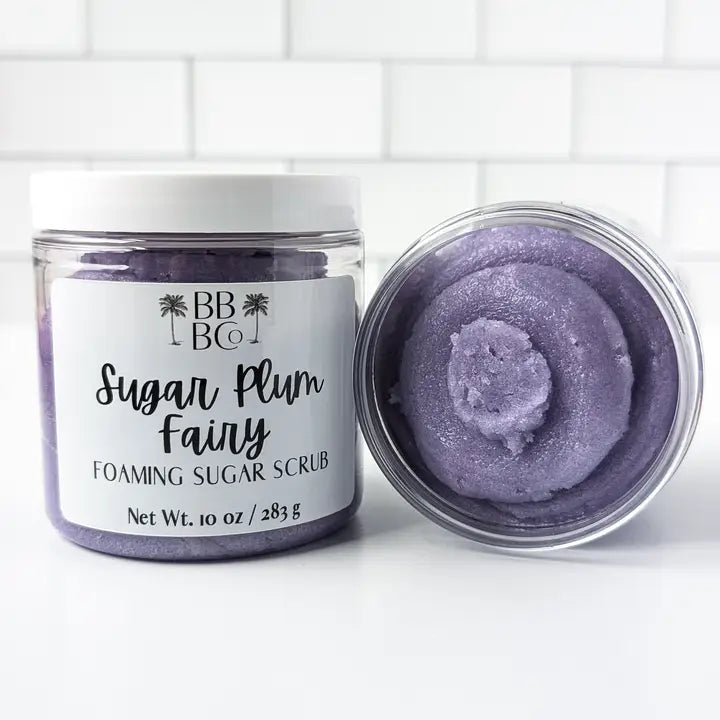 Beachy Bubbles Bath Co Winter Holiday Collection - Sugar Plum Fairy Foaming Sugar Scrub