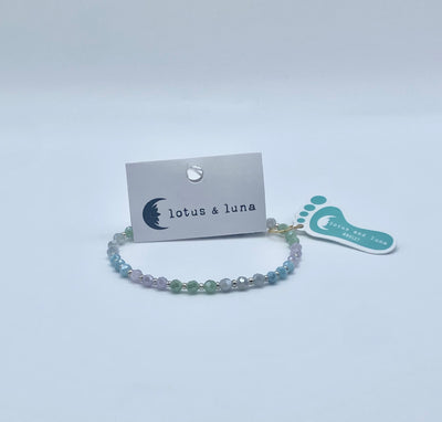 Lotus & Luna - Shimmer Anklet - Light & Dark Green