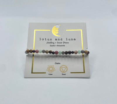 Lotus & Luna - Healing Bracelets 4mm - Healing & Inner Peace (Brown)