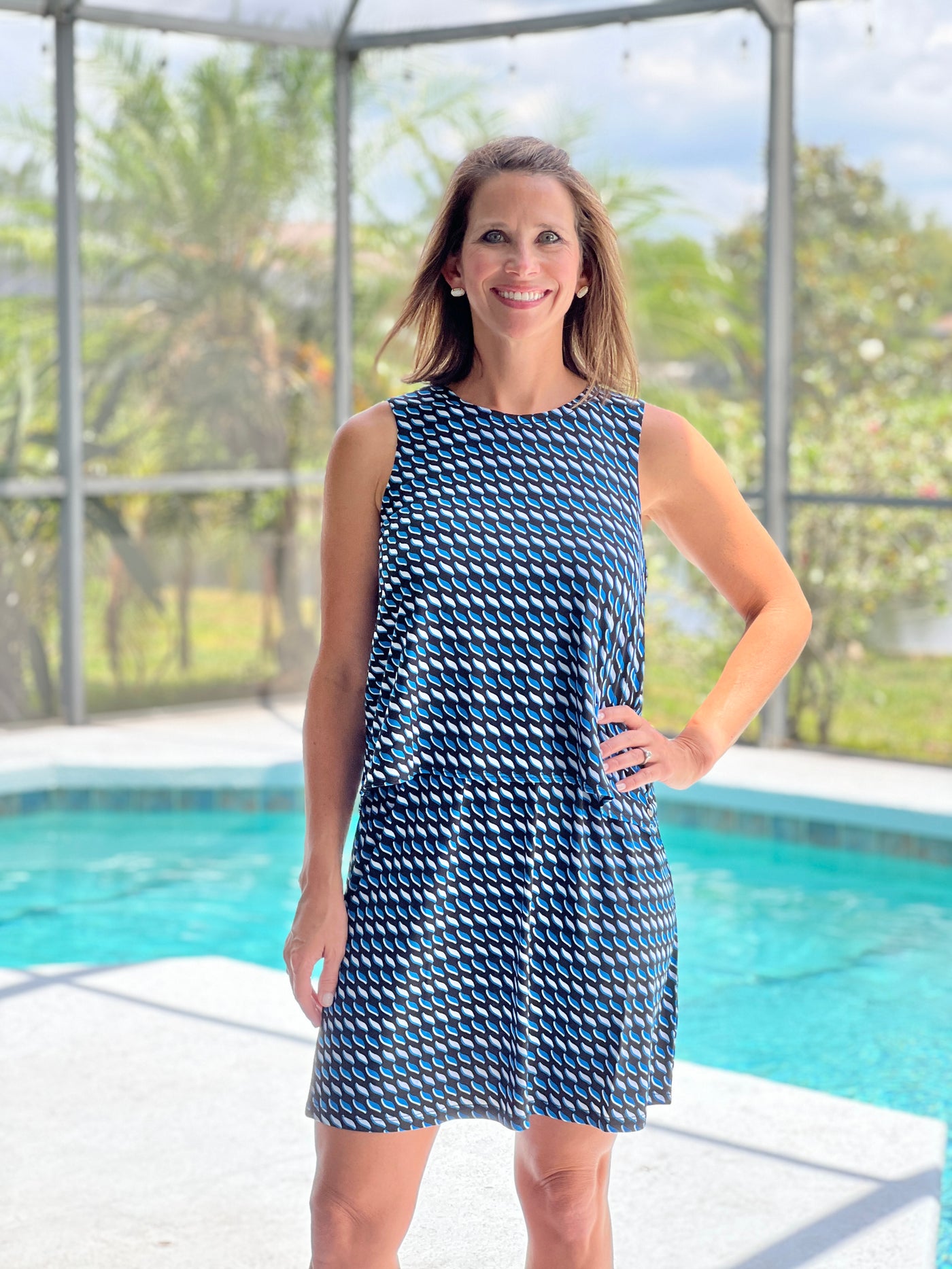 The Roberta Dress In Graphic Leaves By Hatley