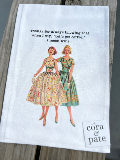 Snark And Sass Dish Towels - I Mean Wine