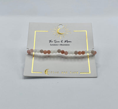 Lotus & Luna - Healing Bracelets 4mm - Sunstone & Moonstone