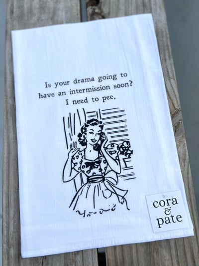 Snark And Sass Dish Towels - Drama Intermission