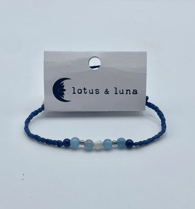 Lotus & Luna - Orbit Braided - Mother Of Pearl (Navy)