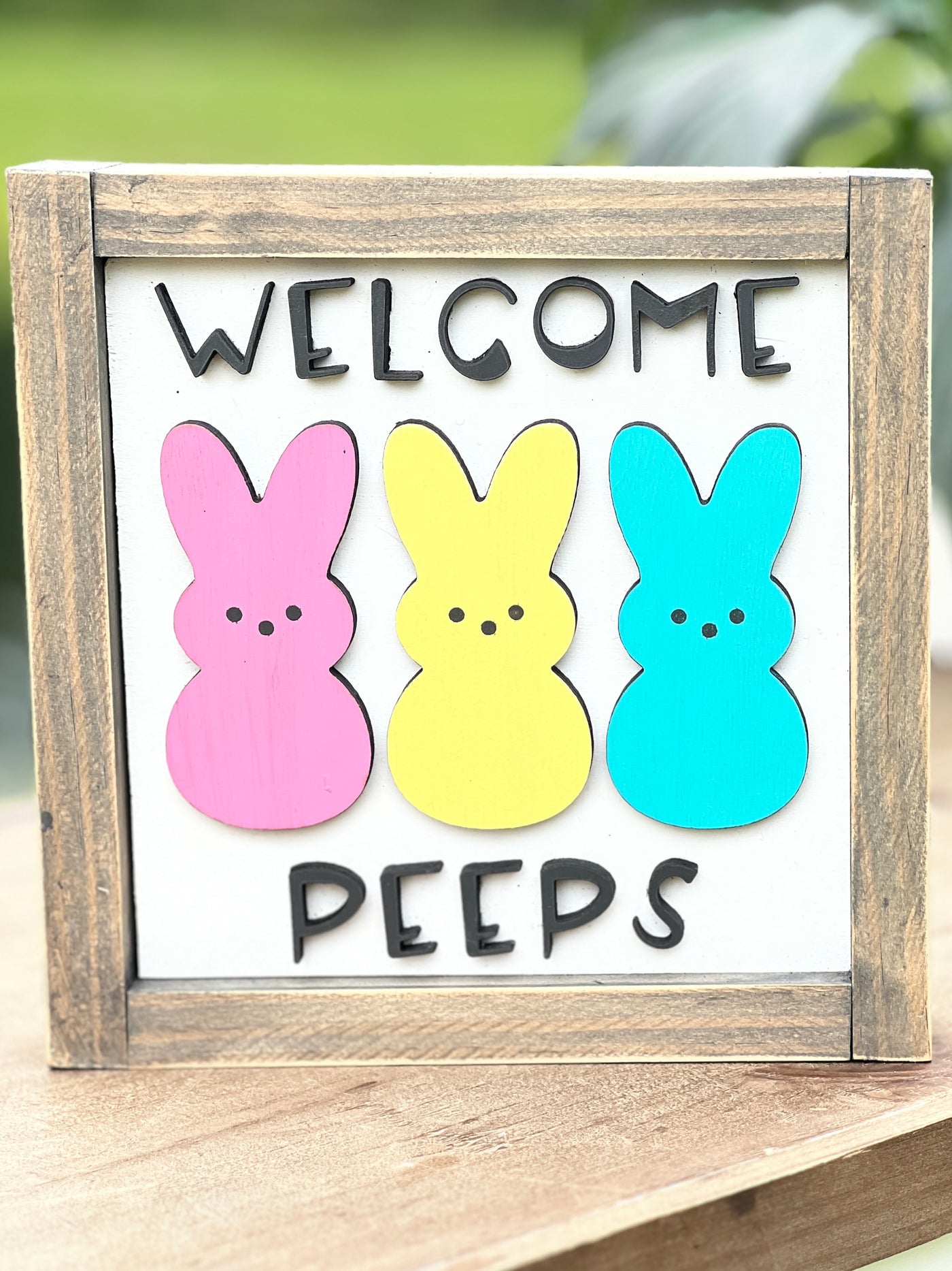 The Painted Knot Welcome Peeps 3D Sign