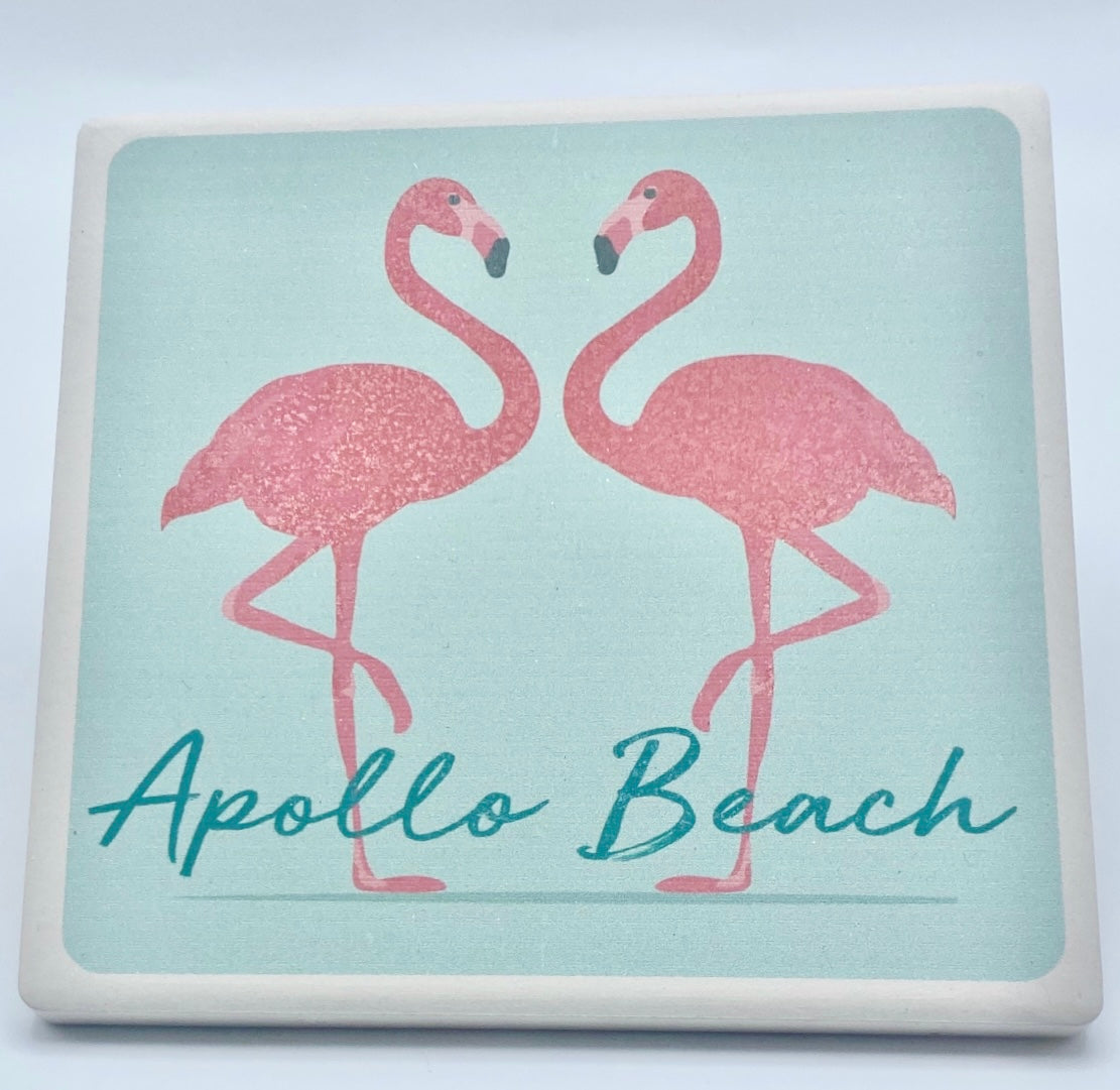 Gifts By Barlow Designs - Coaster - Flamingo Friends