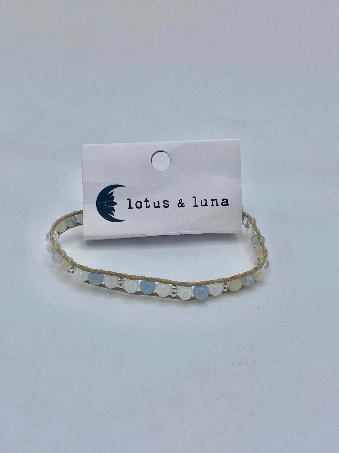 Lotus & Luna -  Moonbeam Single Bracelet - Tan & Small Moonbeam