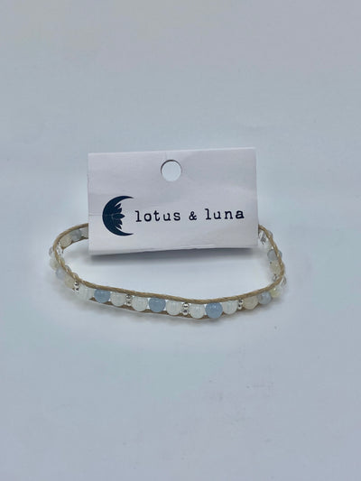 Lotus & Luna -  Moonbeam Single Bracelet - Tan & Small Moonbeam