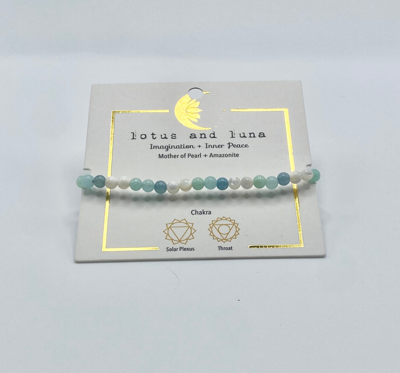 Lotus & Luna - Healing Bracelets 4mm - Imagination & Inner Peace (Mint)