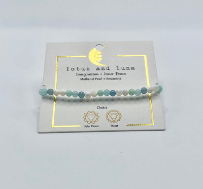 Lotus & Luna - Healing Bracelets 4mm - Imagination & Inner Peace (Mint)