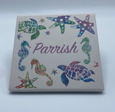 Gifts By Barlow Designs - Coaster - Colorful Sea Turtle