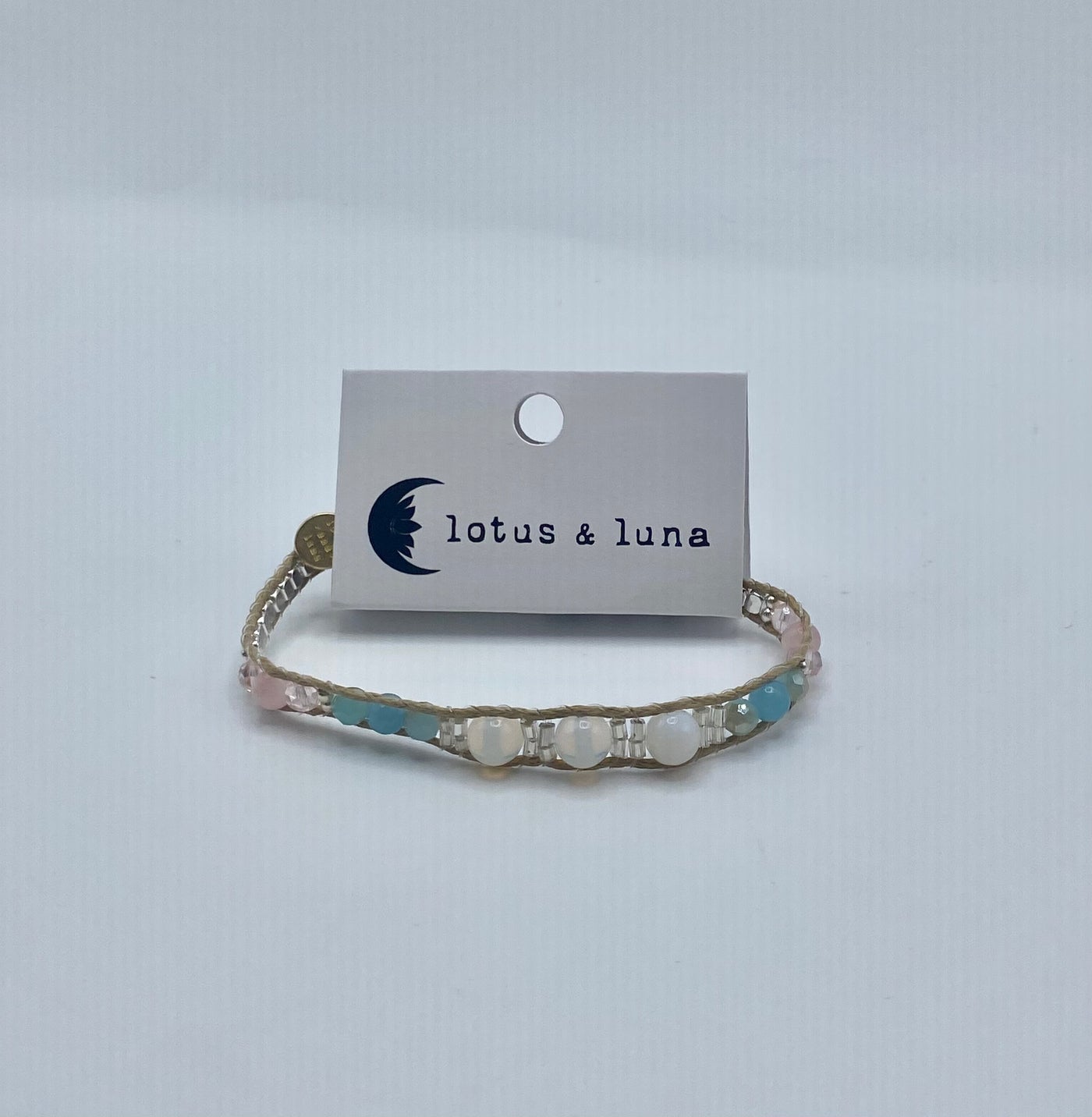 Lotus & Luna -  Moonbeam Single Bracelet - Tan & Large Moonbeam