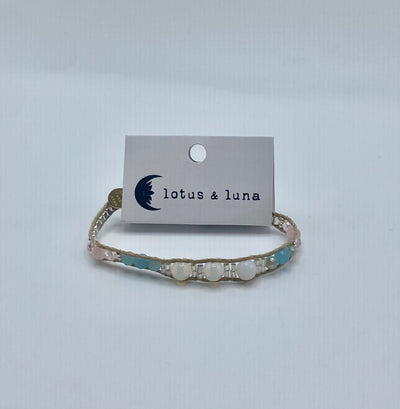 Lotus & Luna -  Moonbeam Single Bracelet - Tan & Large Moonbeam
