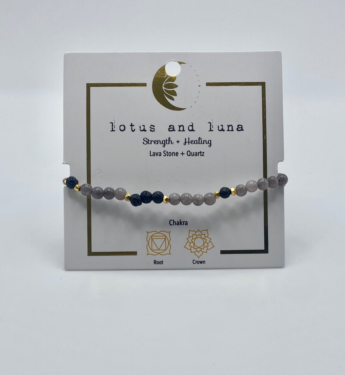 Lotus & Luna - Healing Bracelets 4mm - Strength & Healing (Gray)