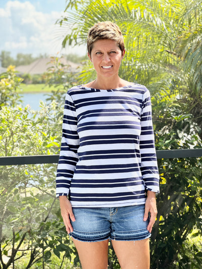 Breton Top in Breaker Stripes By Hatley