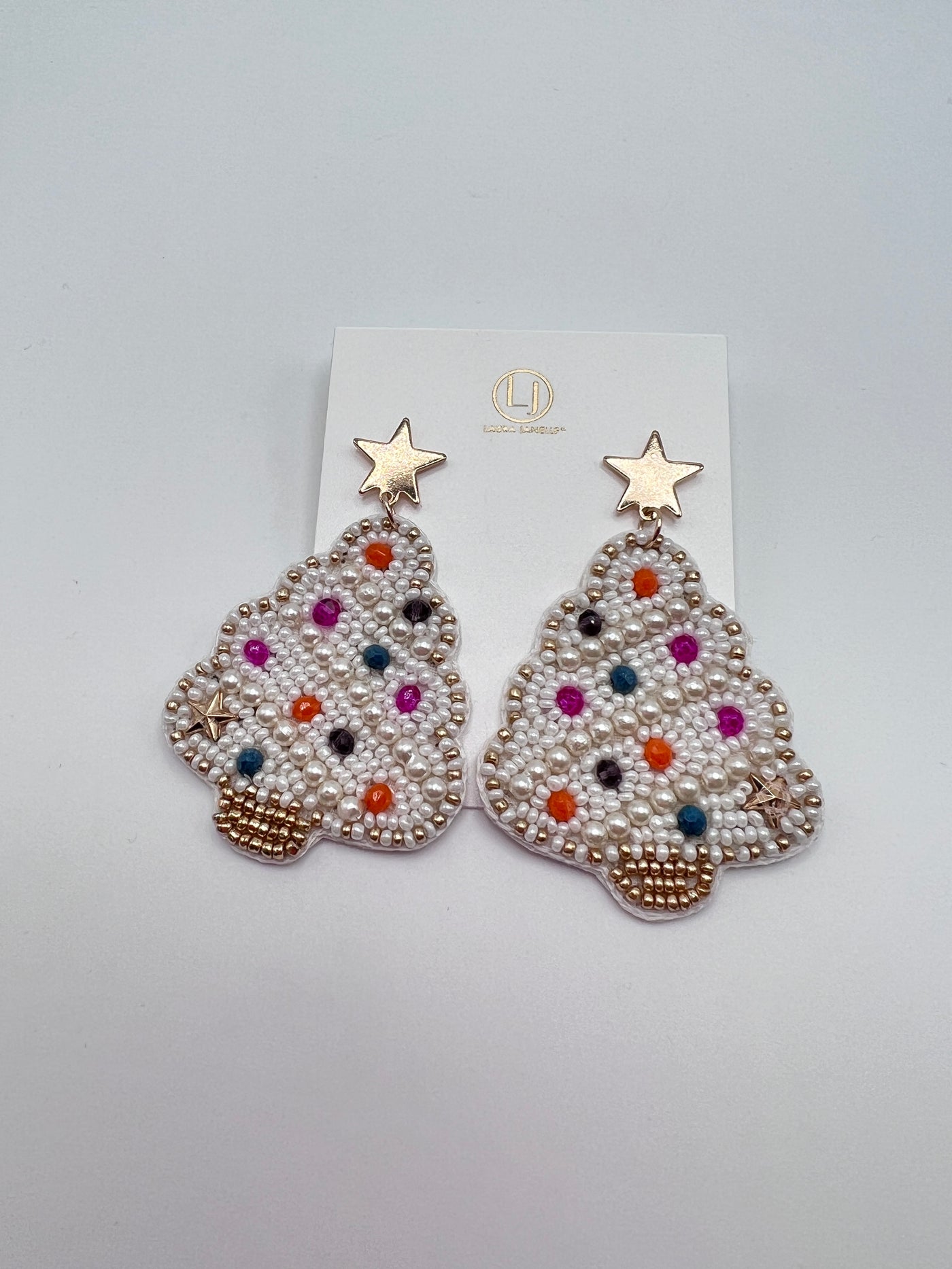 Holiday Jewelry Collection - Earrings / White Christmas Tree
