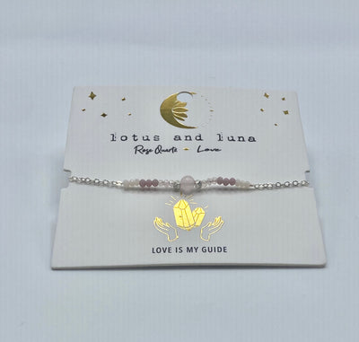 Lotus & Luna - Goddess - Rose Quartz Silver