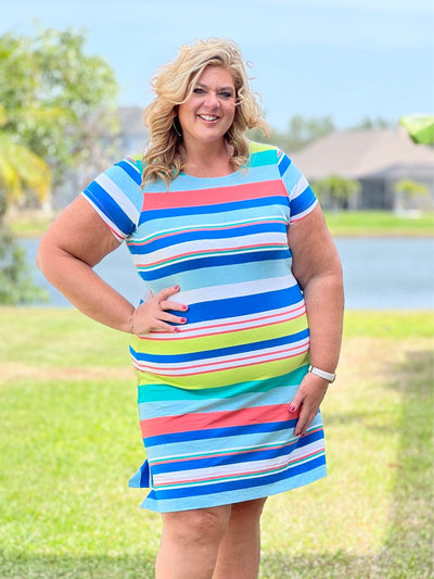 The Nellie Dress in Sunray Stripes by Hatley
