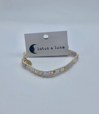 Lotus & Luna - Moonbeam Single Bracelet - Cream & Small Moonbeam 