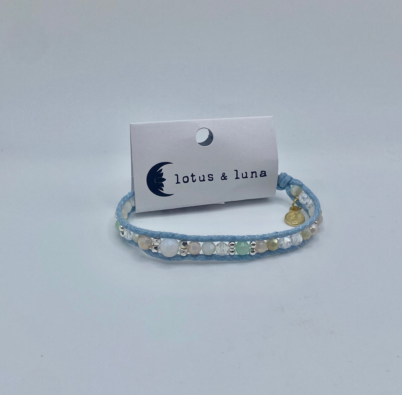 Lotus & Luna - Moonbeam Single Bracelet - Blue & Small Moonbeam