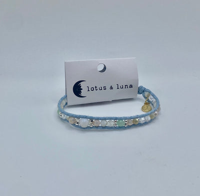 Lotus & Luna - Moonbeam Single Bracelet - Blue & Small Moonbeam