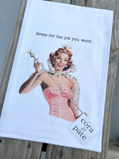 Snark And Sass Dish Towels - Dress For The Job
