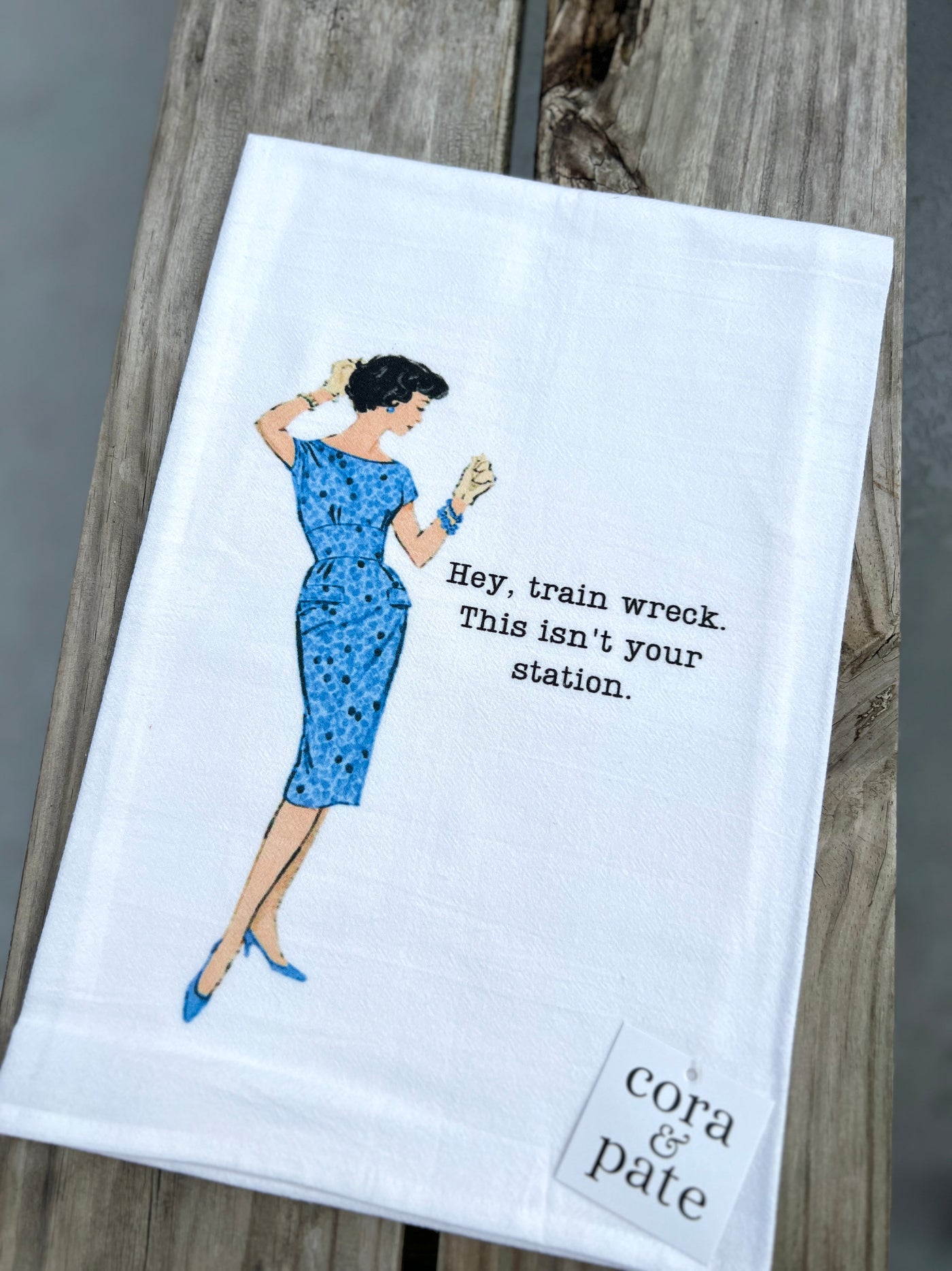 Snark And Sass Dish Towels - Train Wreck