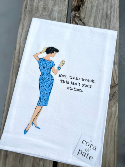 Snark And Sass Dish Towels - Train Wreck