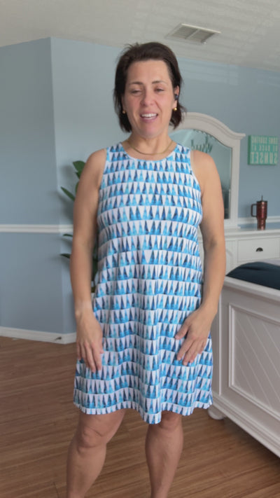 Tank Dress In Painted Triangles By Capelton Road