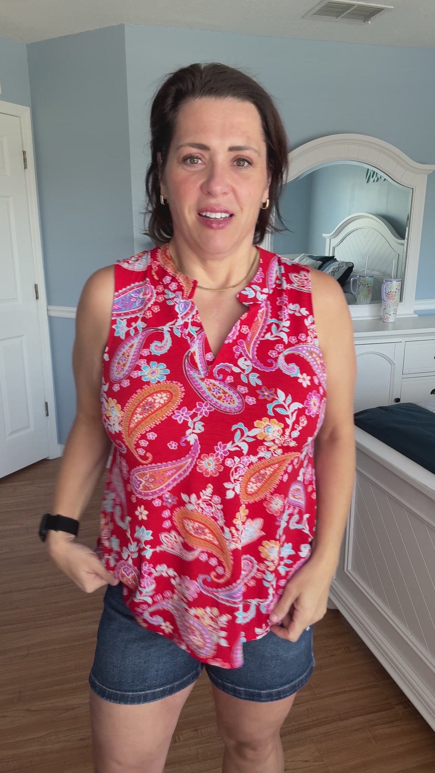 The Lizzy Tank In Red By Dear Scarlett