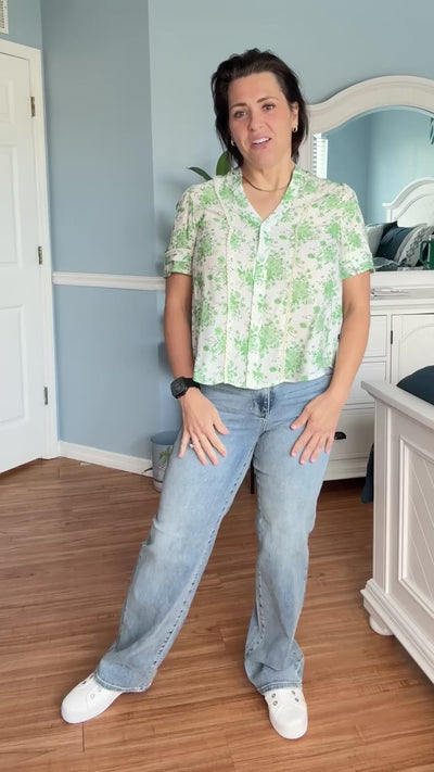 In My Heyday Wide Leg Jeans By Judy Blue
