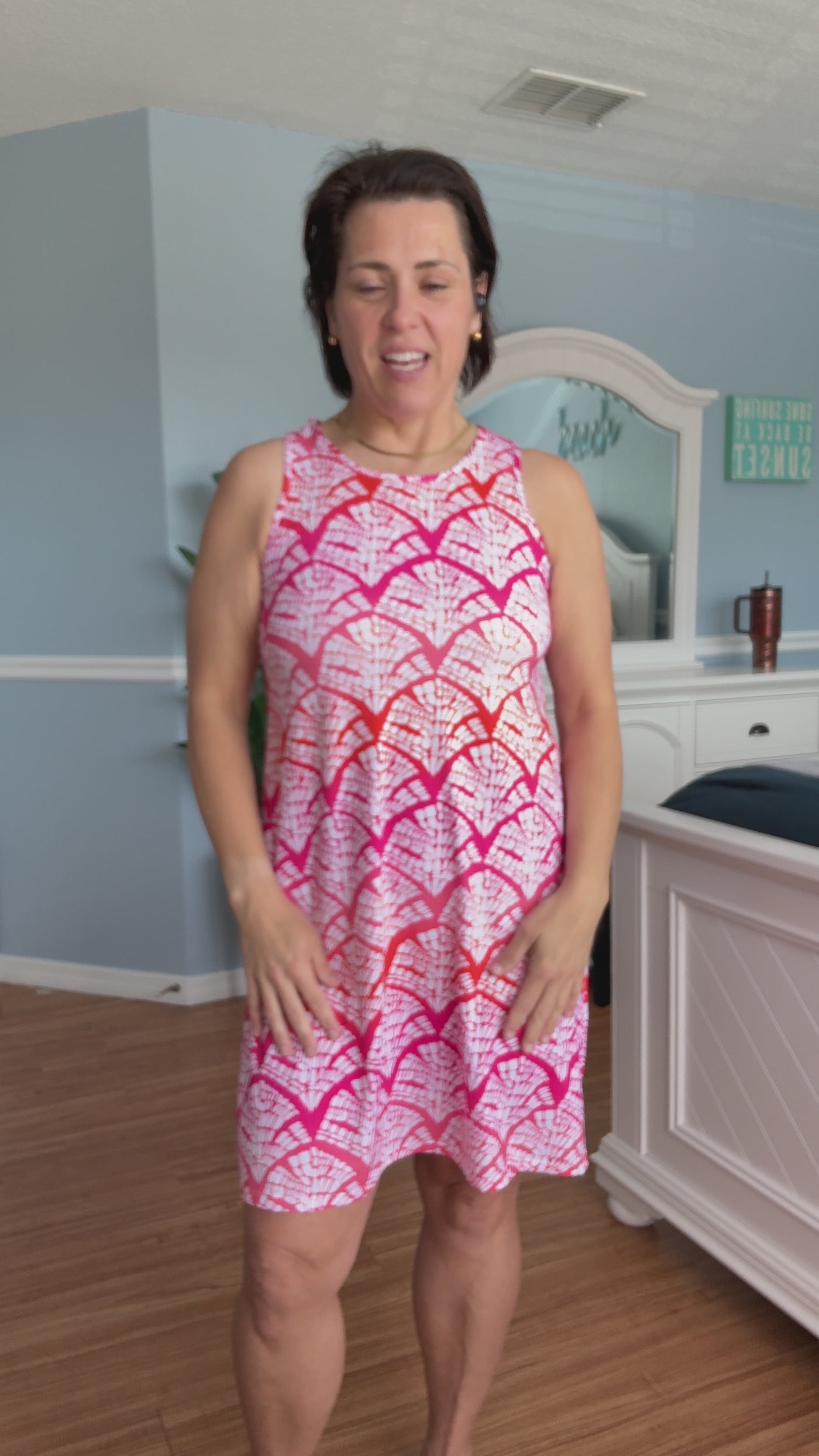 Tank Dress In Cabana Rainbow By Capelton Road