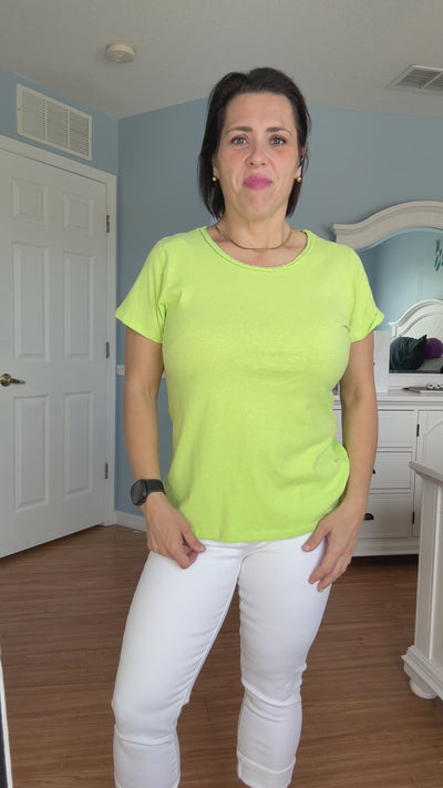 Braided Neck Tee in Sharp Green By Hatley