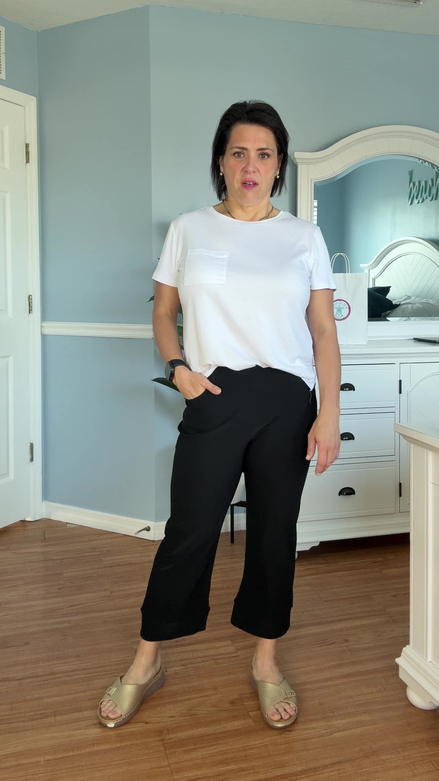 Georgie Wide Leg Cropped Pant