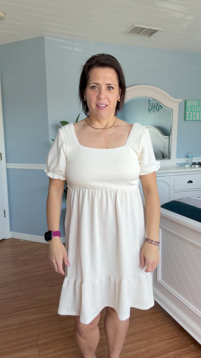 Radiantly Ribbed Babydoll Dress By Simply Southern