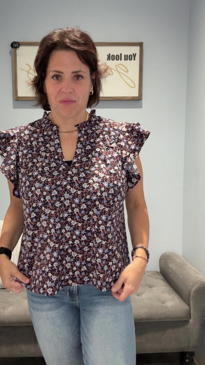 Winter Floral Top