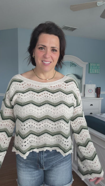 Kala Striped Crochet Top
