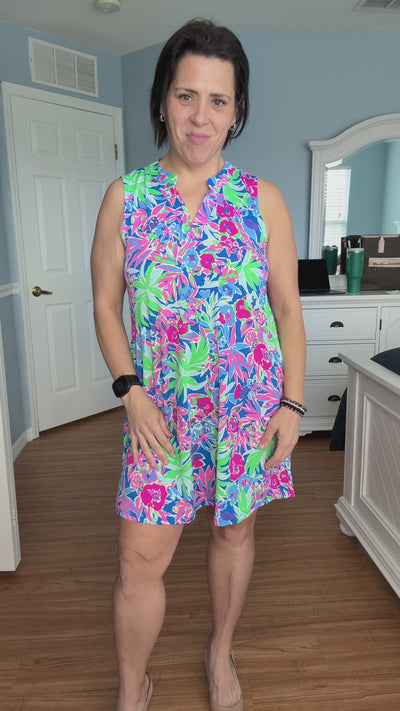 The Lizzy Tank Dress In Royal By Dear Scarlett