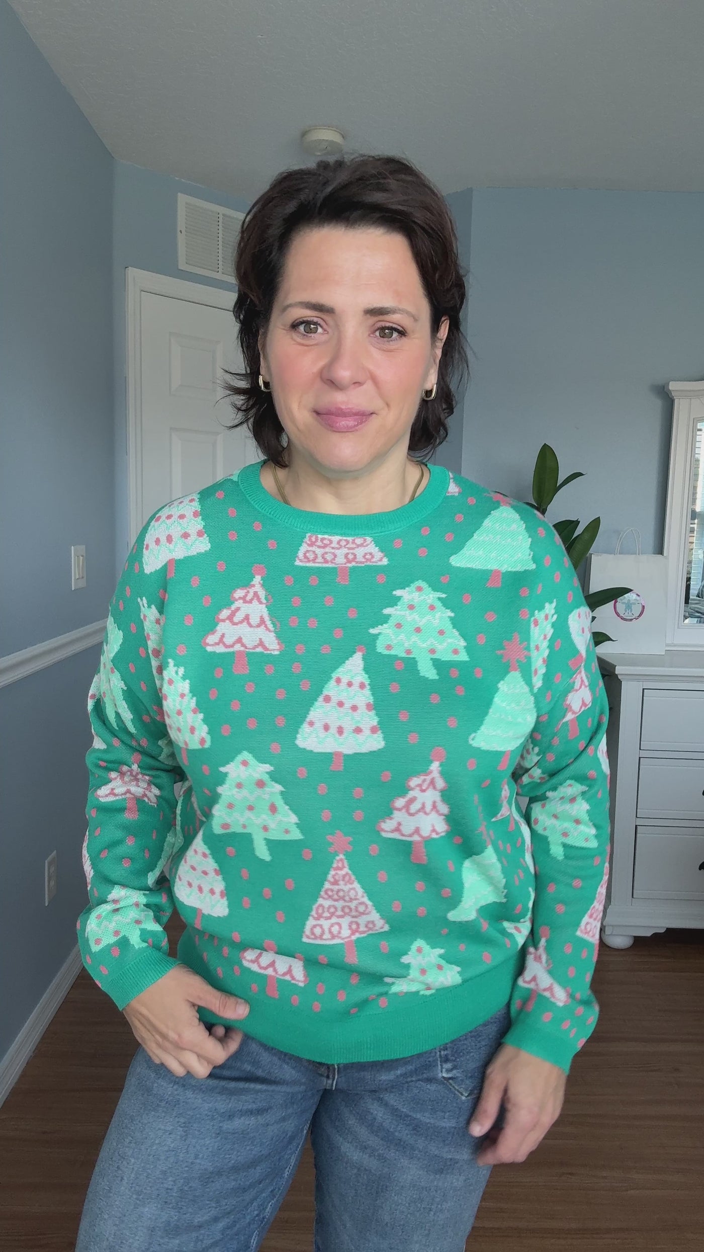 Peppermint Forest Sweater By Dear Scarlett