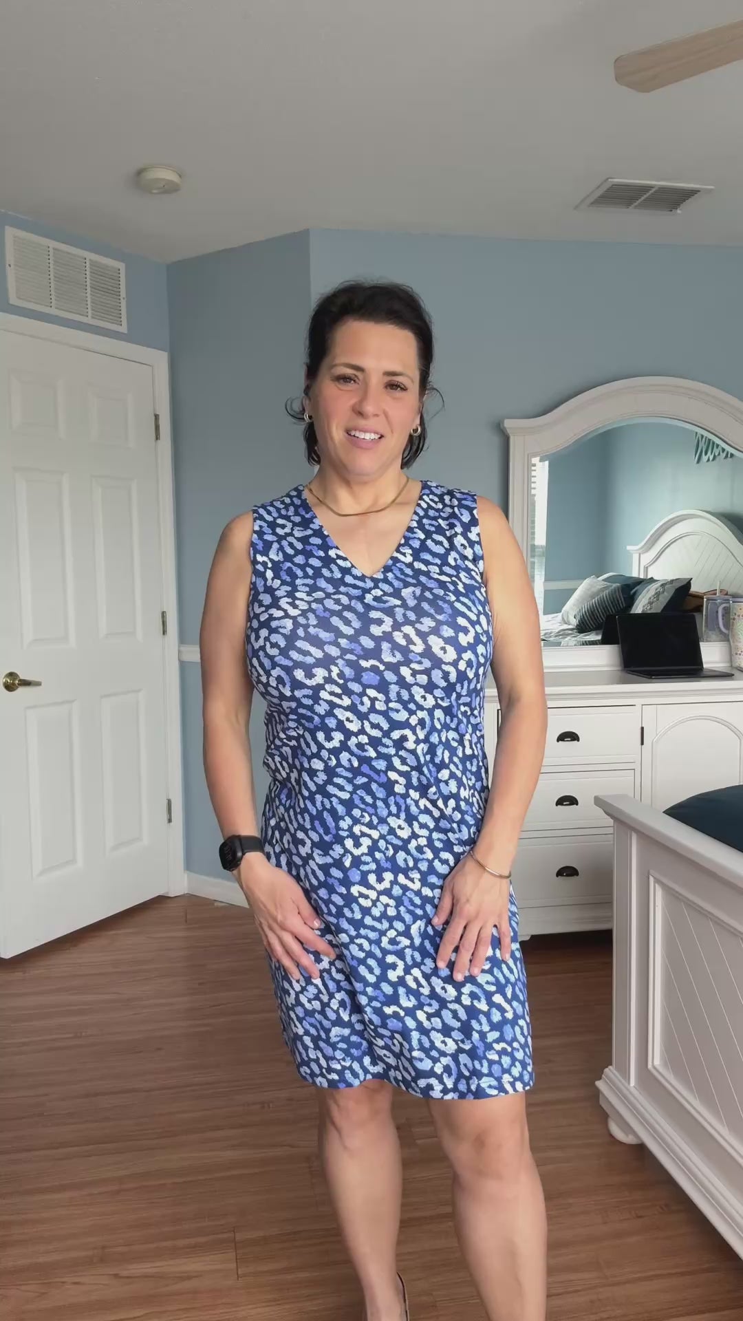 Sheila Sleeveless Shift Dress In Athena By Ana Clare