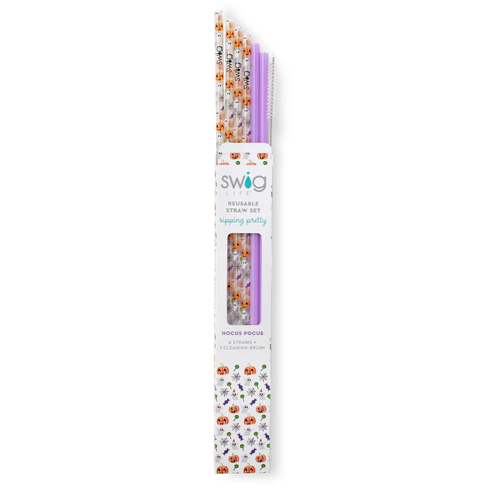 Swig Life Halloween Collection - Hocus Pocus/Purple Reusable Straw Set