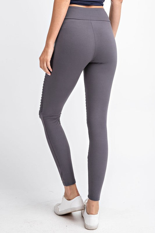 Soft As Butter Moto Leggings In Charcoal