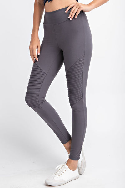 Soft As Butter Moto Leggings In Charcoal