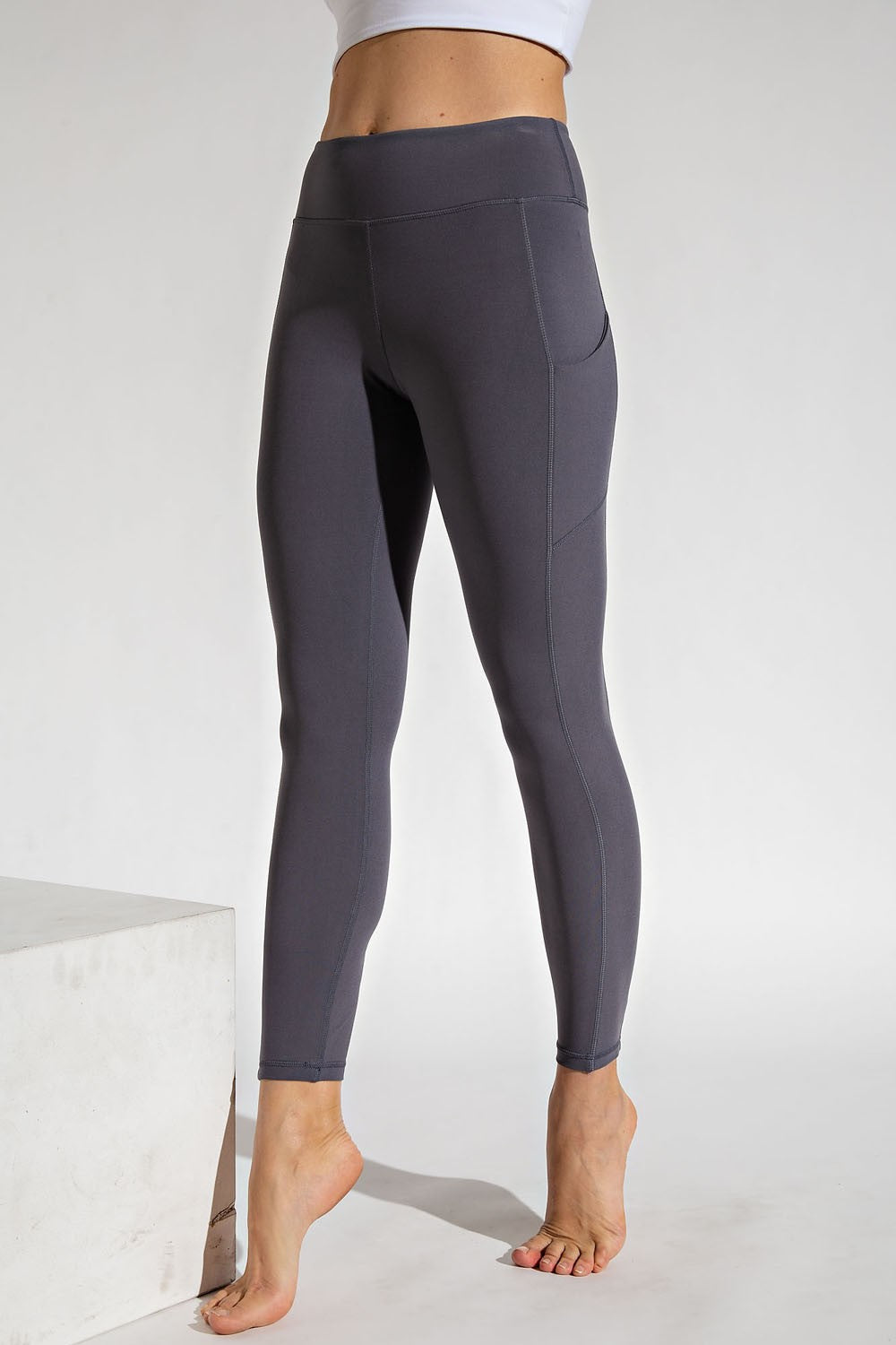 Soft As Butter Pocket Leggings in Charcoal