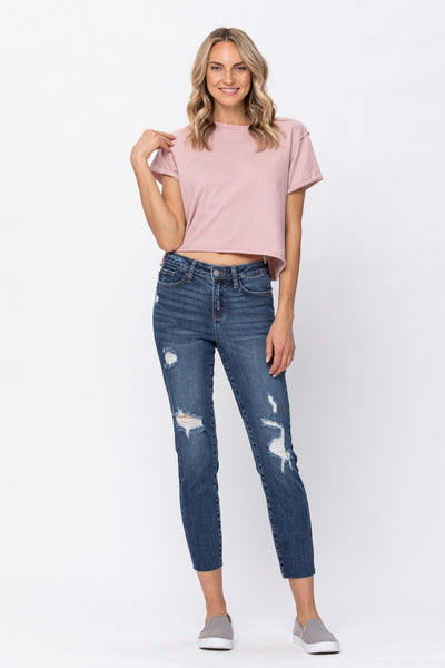 Cropped and Carefree Jeans By Judy Blue
