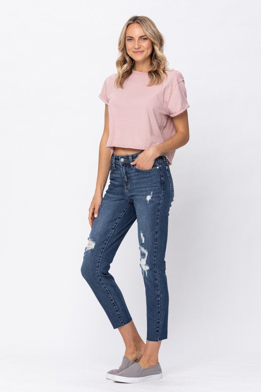 Cropped and Carefree Jeans by Judy Blue